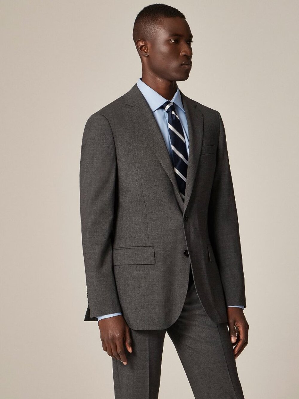 J. Crew Ludlow Traveler Slim Fit Suit Jacket Carbon Italian Stretch Wool 44R